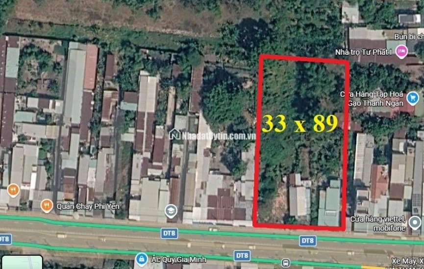 [XN45 - TÂM ĐIỂM GIAO THƯƠNG] MẶT TIỀN TỈNH LỘ 8 CỦ CHI – 2.937m2 (33m x 89m)